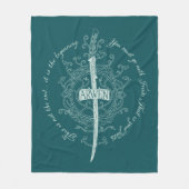 ARWEN™ Elben-Schwert Zitat Fleecedecke (Vorderseite)