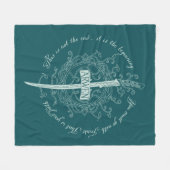ARWEN™ Elben-Schwert Zitat Fleecedecke (Vorderseite (Horizontal))