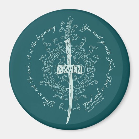 ARWEN™ Elben-Schwert Zitat Magnet (Vorne)