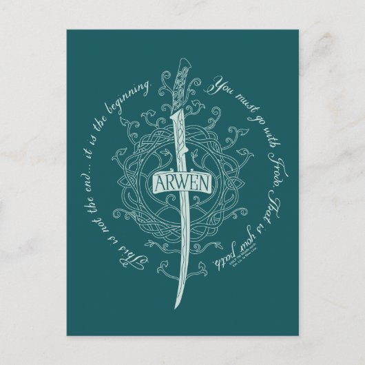 ARWEN™ Elben-Schwert Zitat Postkarte (Vorderseite)