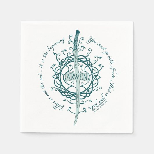 ARWEN™ Elben-Schwert Zitat Serviette (Vorderseite)