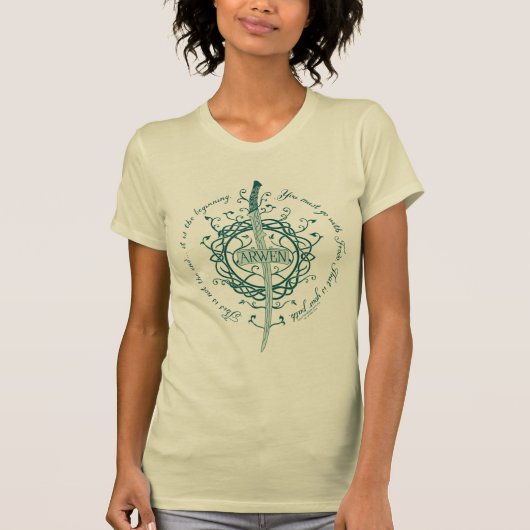 ARWEN™ Elben-Schwert Zitat T-Shirt (Vorderseite)