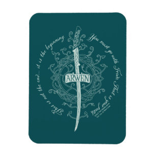ARWEN™ Elbenschwert-Zitat Magnet