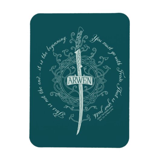 ARWEN™ Elbenschwert-Zitat Magnet (Vertikal)