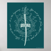 ARWEN™ Elven Sword Quote Poster (Vorne)