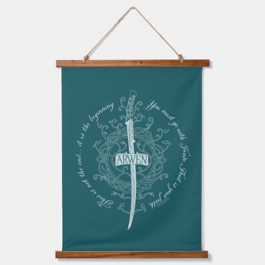 ARWEN™ Elven Sword Quote Wandteppich Mit Holzrahmen (Vorderseite)