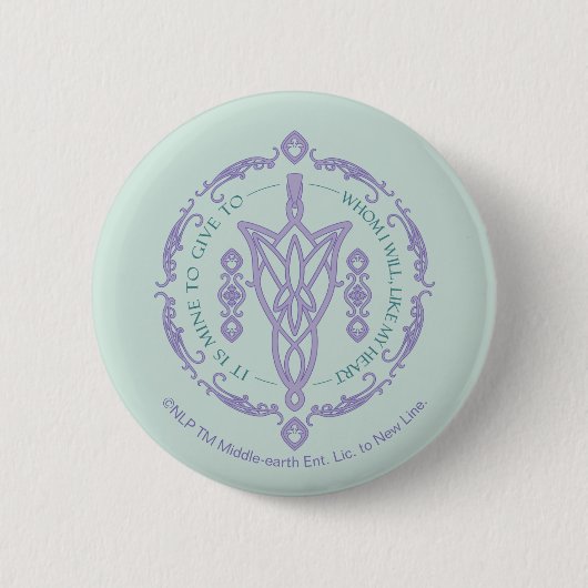 ARWEN™ Evenstar Quote Graphic Button (Vorderseite)