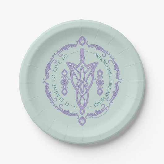 ARWEN™ Evenstar Quote Graphic Pappteller (Vorderseite)