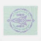 ARWEN™ Evenstar Zitat-Grafik Fleecedecke (Vorderseite (Horizontal))