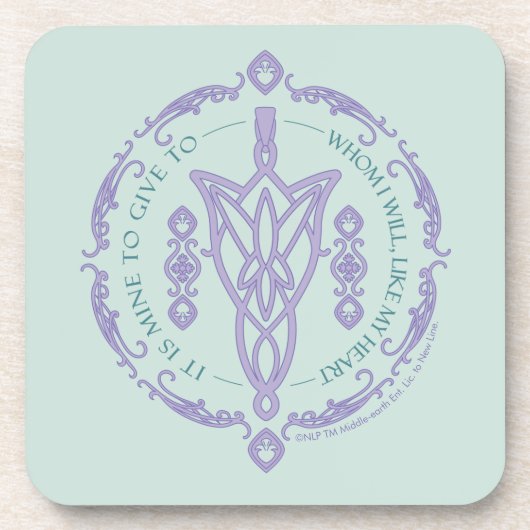 ARWEN™ Evenstar-Zitat-Grafik Getränkeuntersetzer (Vorderseite)