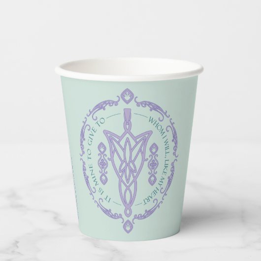 ARWEN™ Evenstar Zitat-Grafik Pappbecher (Vorderseite)