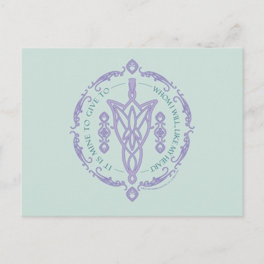 ARWEN™ Evenstar-Zitat-Grafik Postkarte (Vorderseite)