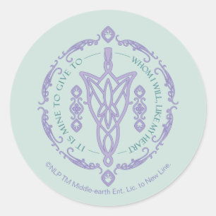 ARWEN™ Evenstar Zitat-Grafik Runder Aufkleber