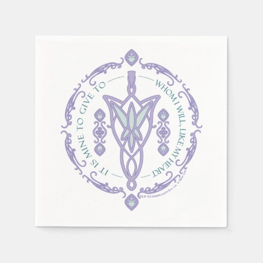 ARWEN™ Evenstar-Zitat-Grafik Serviette (Vorderseite)
