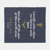 Arwen "One Lifetime With You" Quote With Icons Fleecedecke (Vorderseite (Horizontal))