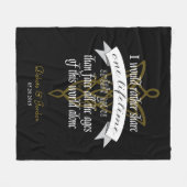 Arwen "One Lifetime with you" Zitat mit Banner Fleecedecke (Vorderseite (Horizontal))