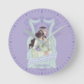 ARWEN™ "Teile Ein Leben Mit Dir" Grafik Runde Wanduhr (Vorderseite)