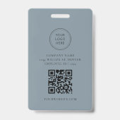 ARYA Minimalistisch Sage Green Business Mitarbeite Ausweis (Back)