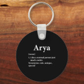 Arya Namensdefinition Schlüsselanhänger (Vorderseite)