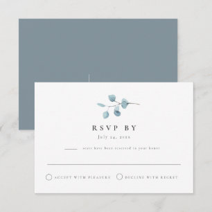 ARYA Rustikale Eukalyptus-Grün RSVP-Postkarte Einladung