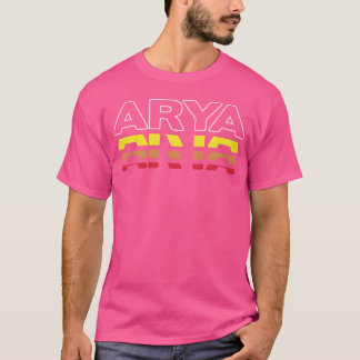 Arya Vorname Lustig Vintage Sonnenuntergang Arya F T-Shirt