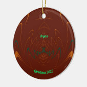 ARYAN ~ 3D CHRISTMAS Red Green Orange 2025 Keramik Ornament (Links)