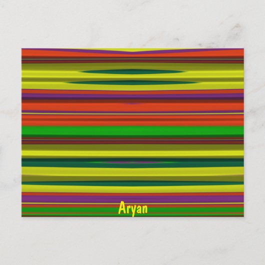 ARYAN ~ 3D Design Pattern ~ Weihnachtsfarben~ Postkarte (Vorderseite)