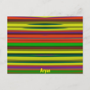 ARYAN ~ 3D Design Pattern ~ Weihnachtsfarben~ Postkarte