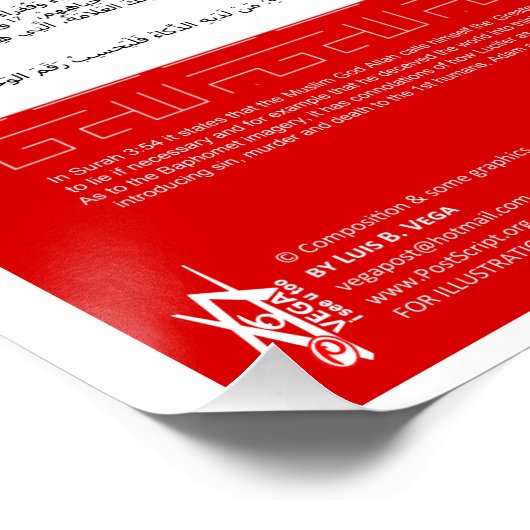 Aryan Baphomet Poster (Ecke)