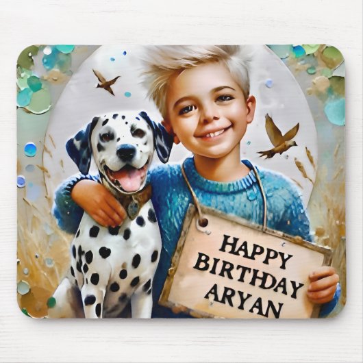 ARYAN ~ und sein Dalenhund ~ Mousepad (Vorne)