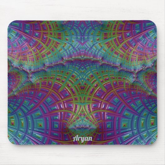 ARYAN ~ Zany Shades Lila Blue Green Aqua ~ Mousepad (Vorne)
