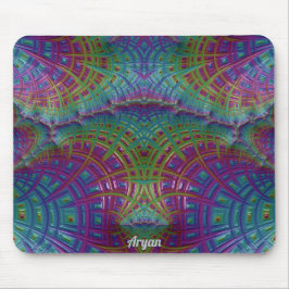 ARYAN ~ Zany Shades Lila Blue Green Aqua ~ Mousepad