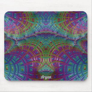 ARYAN ~ Zany Shades Lila Blue Green Aqua ~ Mousepad