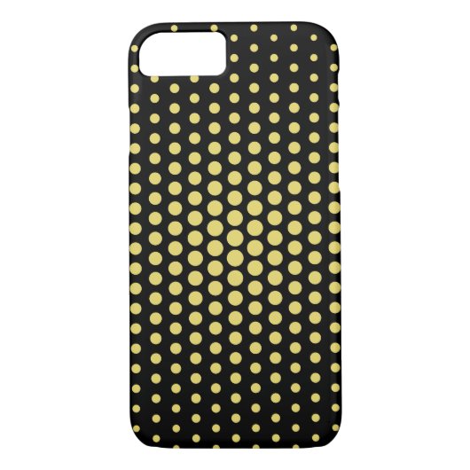 Arylide gelb Techno Dots Modernes Schwarz Case-Mate iPhone Hülle (Rückseite)