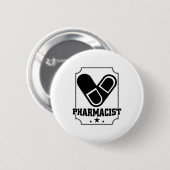 Arzneibuch Pharmakist Pharmacy Profession Gift Button (Vorne & Hinten)