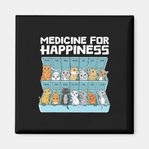Arzneimittel für das Glück Katzen Geschenk für Män Magnet