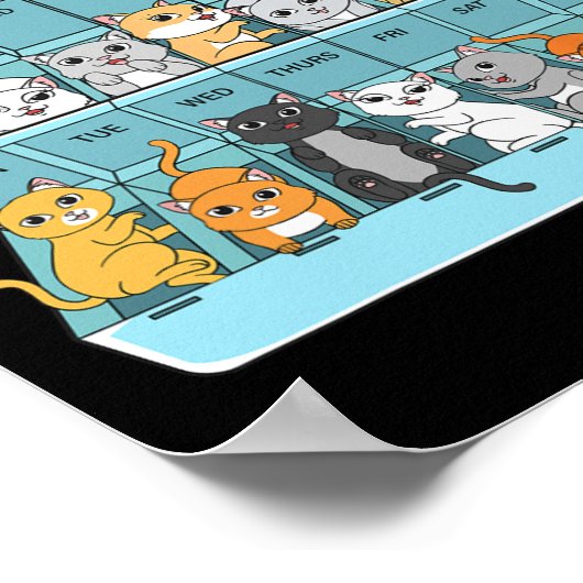 Arzneimittel für das Glück Katzen Geschenk für Män Poster (Ecke)