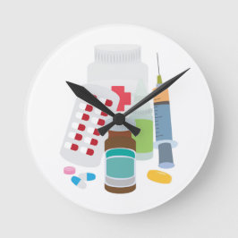 Arzneimittel Runde Wanduhr