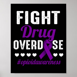 Arzneimittel Überdosierung Lila Ribbon Opioid Über Poster