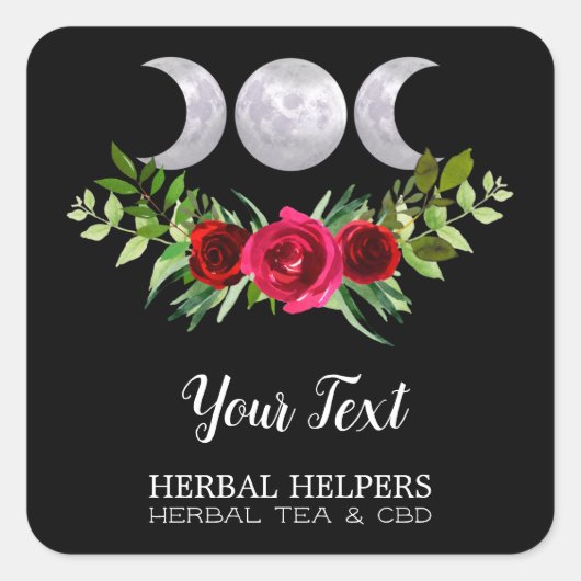 Arzneimitteletiketten der CBD Quadratischer Aufkleber (Vorderseite)