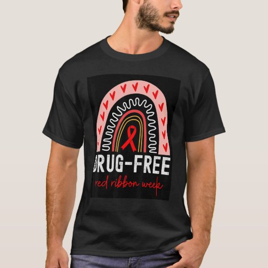 Arzneimittelfreie rote Schleifenwoche T-Shirt (Vorderseite)