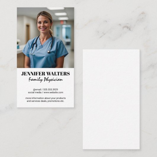 Arzt | Arztkarte Visitenkarte (Vorne/Hinten)