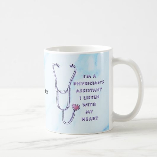 Arzt-Assistent Herz Kaffeetasse (Rechts)