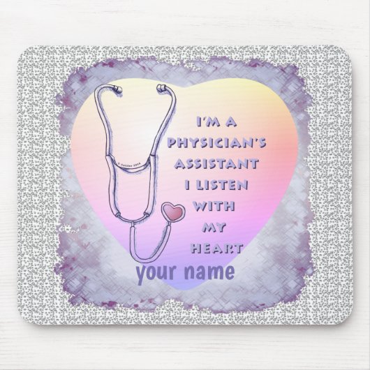 Arzt-Assistent Herz Mousepad (Vorne)