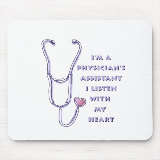 Arzt-Assistent Herz Mousepad (Vorne)