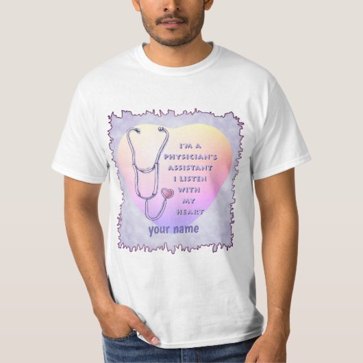Arzt-Assistent Herz T-Shirt (Vorderseite)