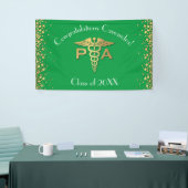 Arzt-Assistent PA-Abschluss Grün Gold Banner (Messeveranstaltung)