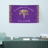 Arzt-Assistent PA-Abschluss Purpur Gold Banner (Messeveranstaltung)