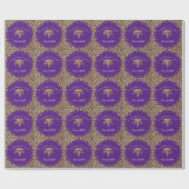 Arzt-Assistent PA-Abschluss Purpur Gold Geschenkpapier (Flach)
