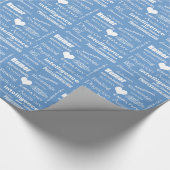 Arzt Assistent-Wort Wolke/Blau Geschenkpapier (Ecke)